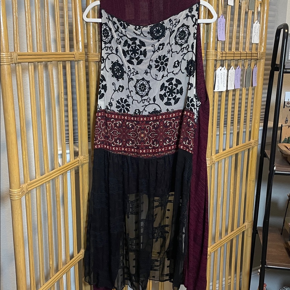 John Mark Burgundy Open Front Cardigan